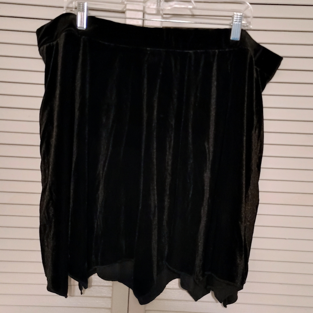 Plus size 3x handkerchief Velvet skirt